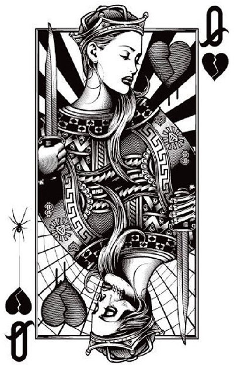 Tijdelijke tattoo Broken Queen 3 dagen