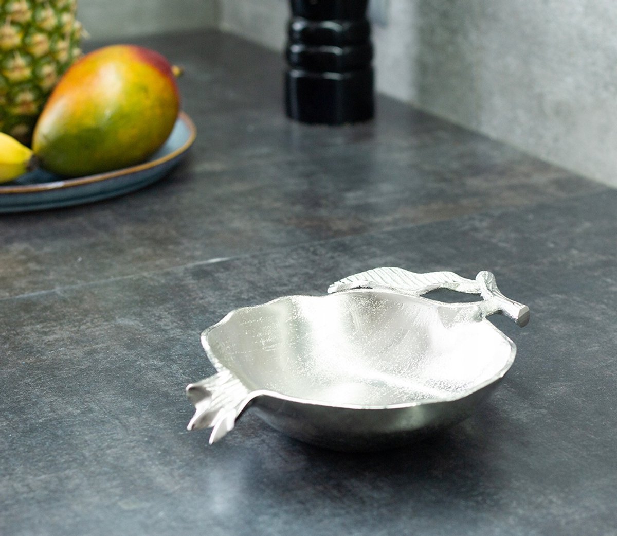 Merkloos Aluminium Appel Schaal - Decoratieve Opbergkom 15cm