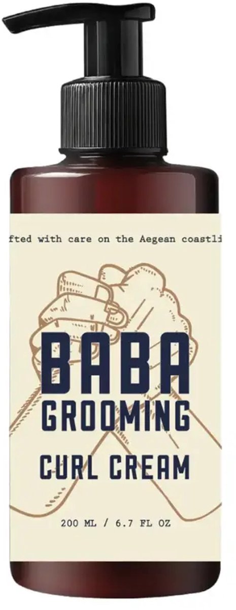 Baba Grooming Curl Cream 200ml - Leave-In Haarcrème - Kruldefinitie & Anti-Pluis - Lichte Textuur