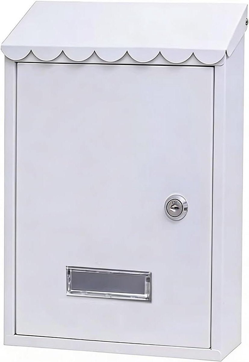 Wandbrievenbus - Brievenbus met slot - Post veilig opbergen - Grote drop box - 31 x 215 cm - Wit