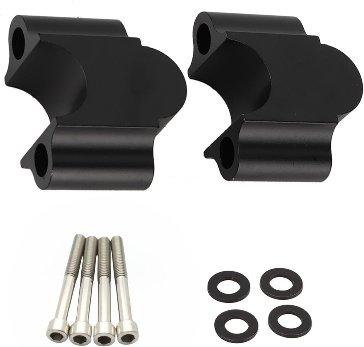 Stuurverhoger, 7/8'' 22 Mm Universele Aluminium Handbarverhoger Motorfiets Handbar Stijgende Klembevestigingsadapter(Zwart)