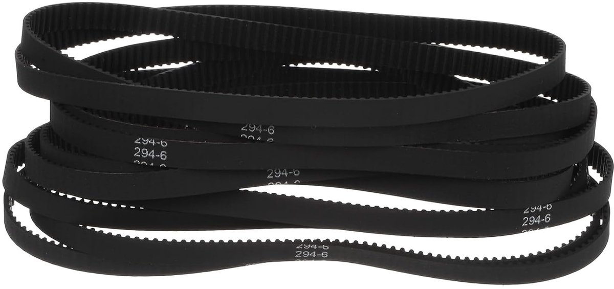 10 stuks 2GT Gesloten Riem Gesp Rubberen Riemen 294-2GT-6, 6 mm Breedte x 294 mm Lengte