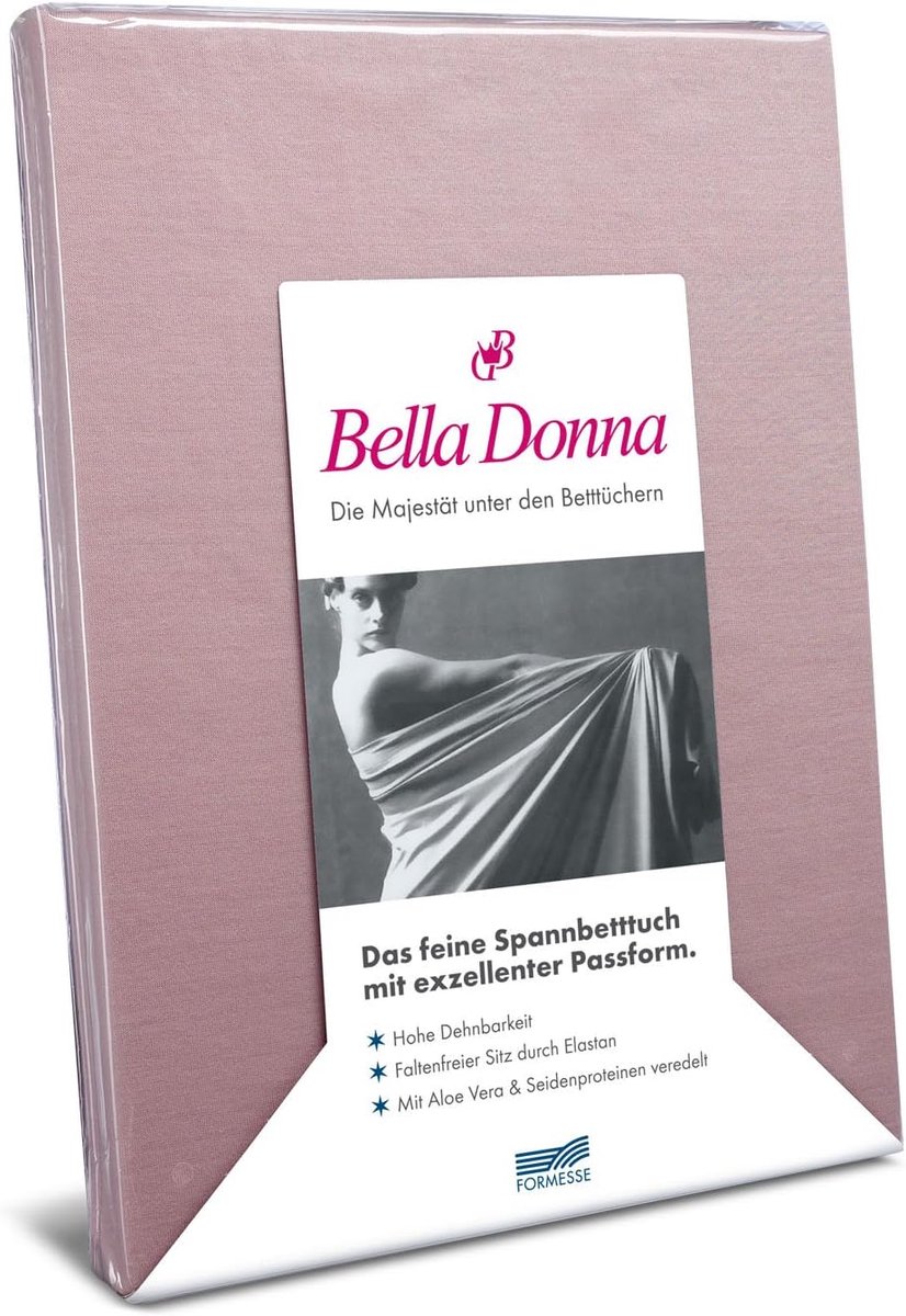 Fitted sheet Bella Donna single jersey - uni design - elastisch rondom - geschikt voor waterbedden - SnelShoppen