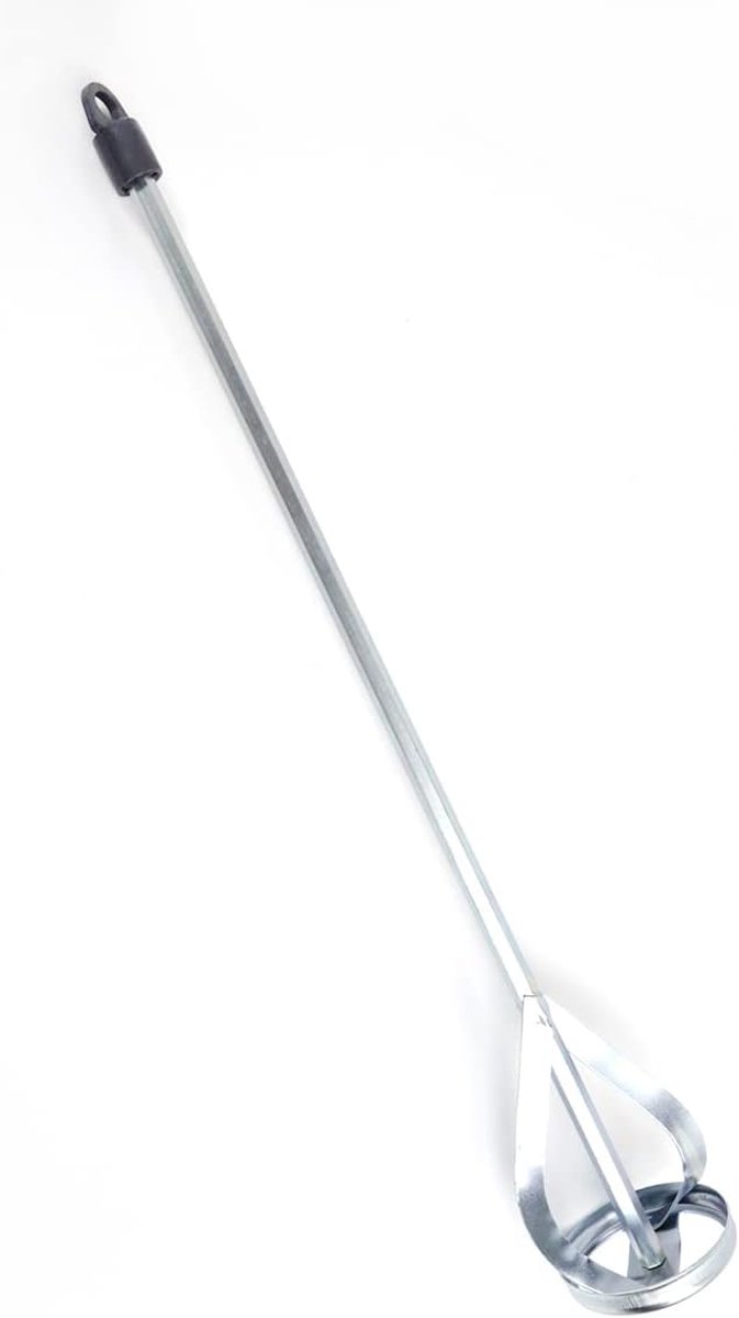 Mortelmixer, Ø 60 x 400 mm, mengmand voor lak, mortel en pleisterwerk, verzinkt staal, antislip zeskantkop, gemakkelijk te reinigen roerstaaf 8201