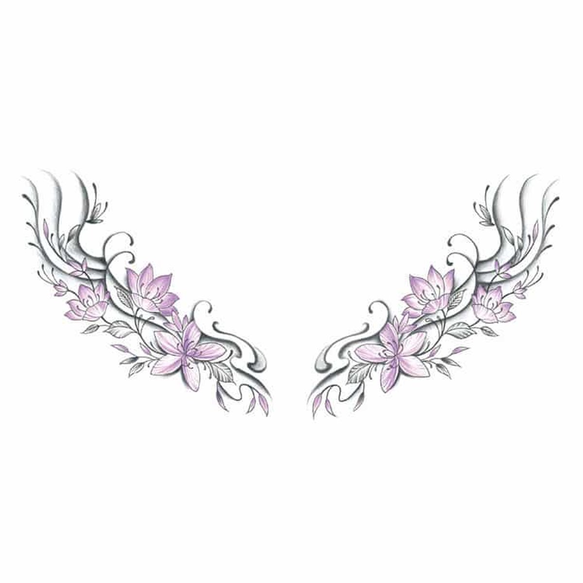 Tijdelijke tattoo bloemen whispering 3 dagen