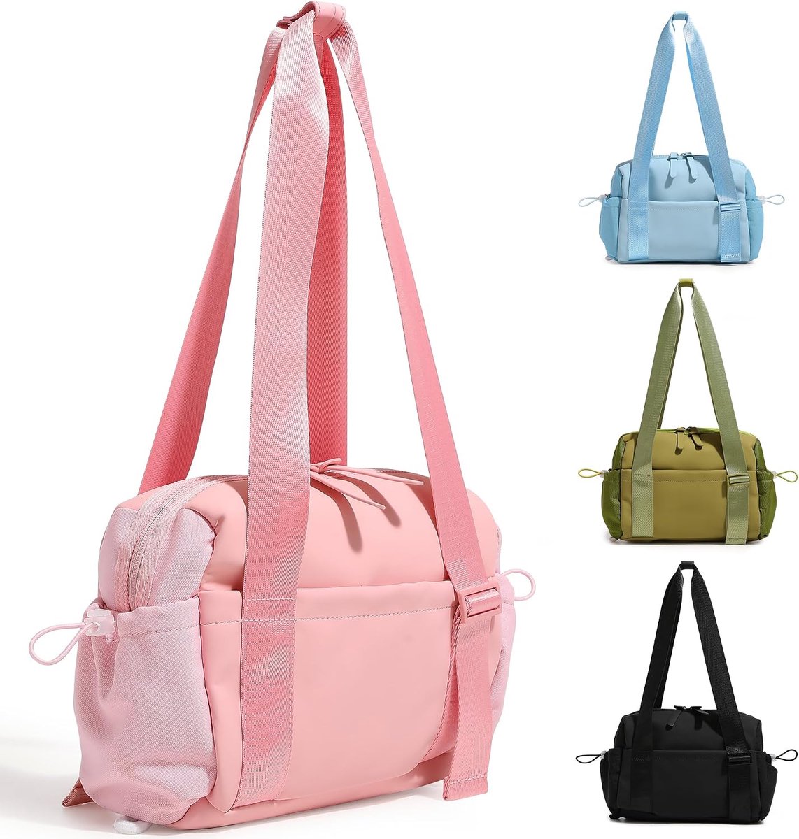 Sporttas voor Dames Meisjes, Waterdichte Reistas met Natvak en Verstelbare Hand Strap Kleine Gym Tote Bag Lichtgewicht Vrouwen Gymtas voor Fitness Reizen Outdoor Weekend
