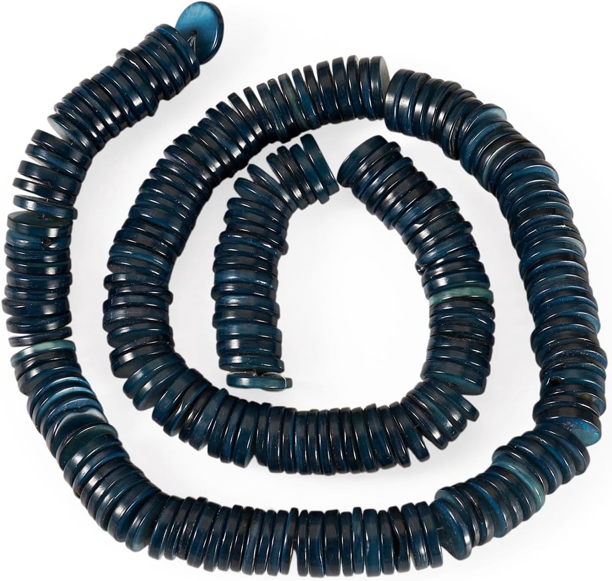 Kralen Natuurlijke schelpkralen 10 mm schijf munt schelpkralen gekleurde Heishi spacerkraal voor ketting armband DIY sieraden maken, Pruisisch blauw