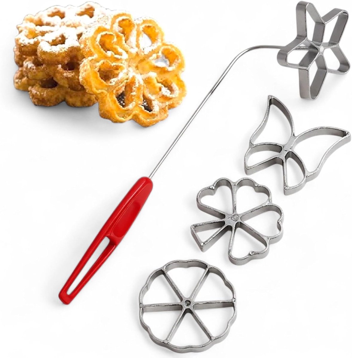 Traditionele deegvorm Hworost wafelijzer, wafelbakkerij set (set 4 stuks design 1/1,8 cm)