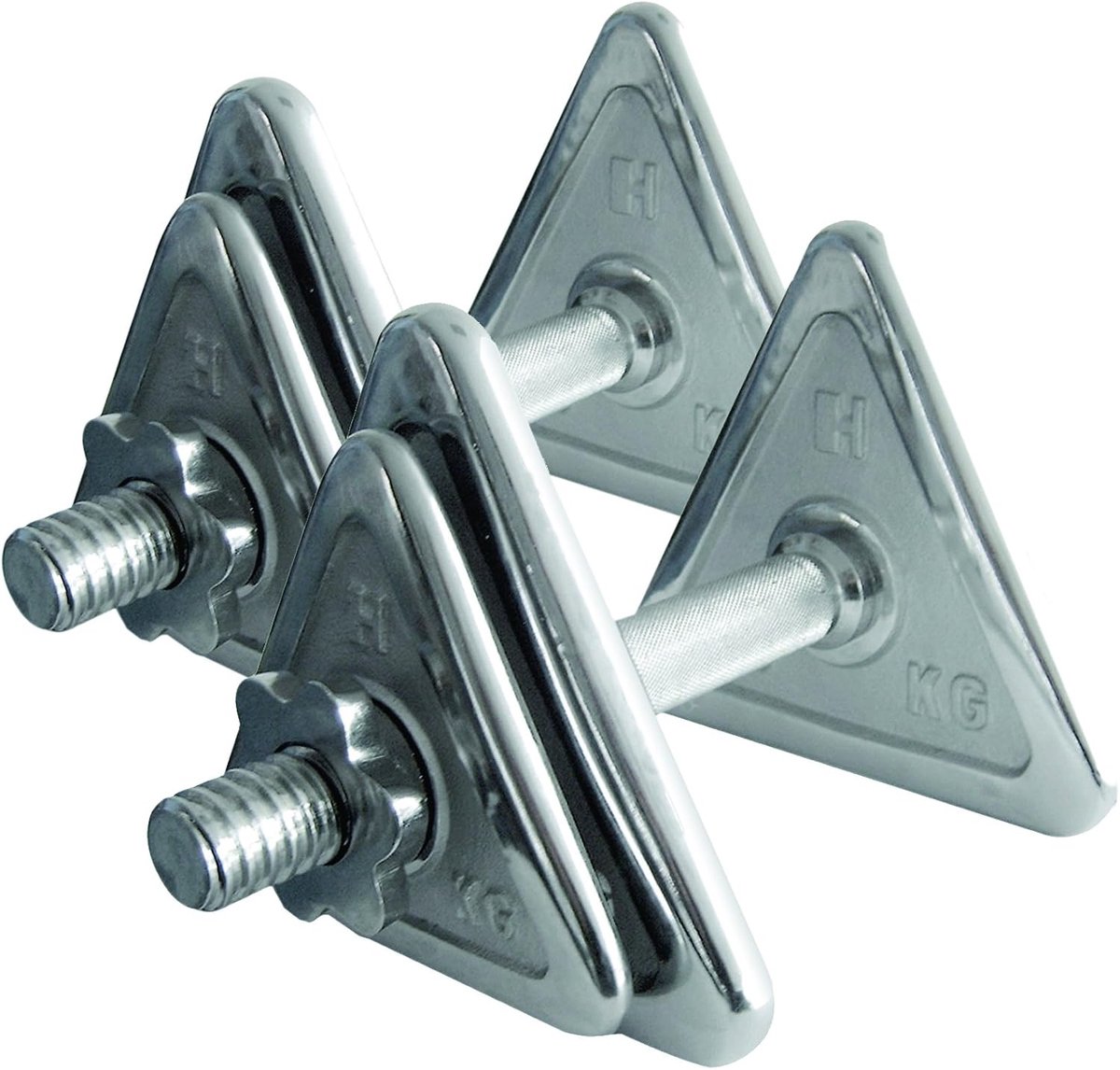 Dumbbell set 2 x 10 kg - tri tech - verstelbaar - ideaal voor krachttraining - SnelShoppen