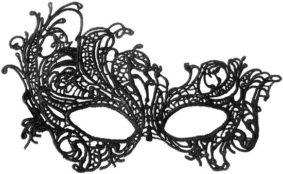 venetiaans zwart kanten masker voor vrouwen - Maskers > Masquerade masker