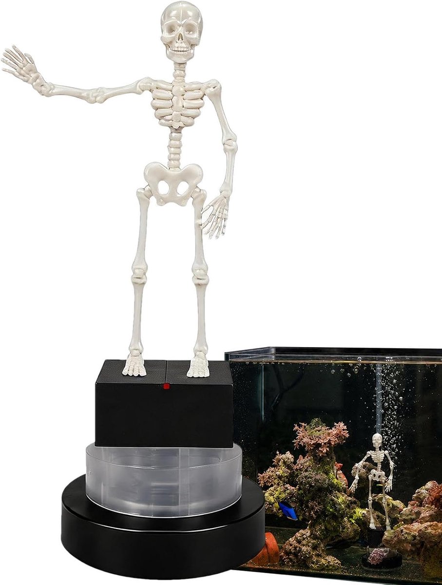 Bubbler Decoraties Grappig Onderwater 3D-Geprint 17,8 x 10,2 cm | Halloween Dansend Skelet Aquarium Bubbler Voor Dagelijks Kijkplezier, Feestdagenfeestjes, Tafeldecoratie, Bar