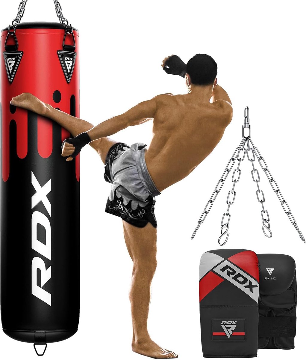 Punching bag 5 m 3 delen - ongevuld - zwaar en duurzaam - ideaal voor kickbokstraining - SnelShoppen
