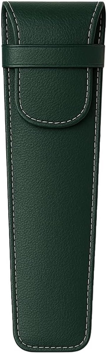 Waaierhoes met Flap - Luxe Waaieretui & Waaierbescherming - Beschermhoes voor Opvouwbare Waaier - Compact Leren Etui Fan Sleeve - Groen - 25 cm