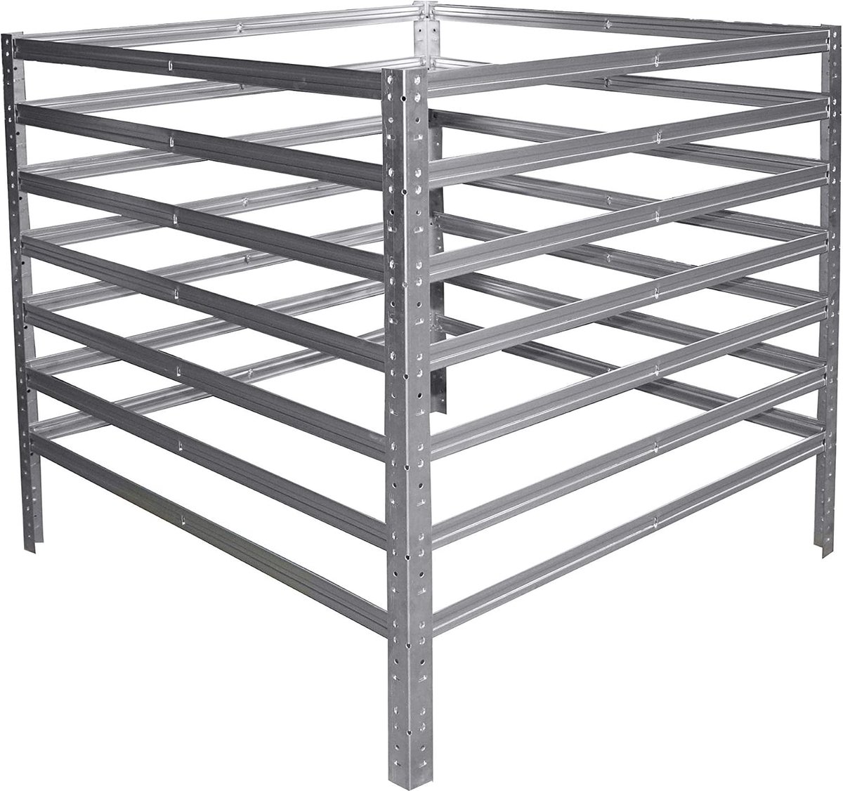 Shelfplaza Home 90x30x30cm compostbak verzinkt: 81L
