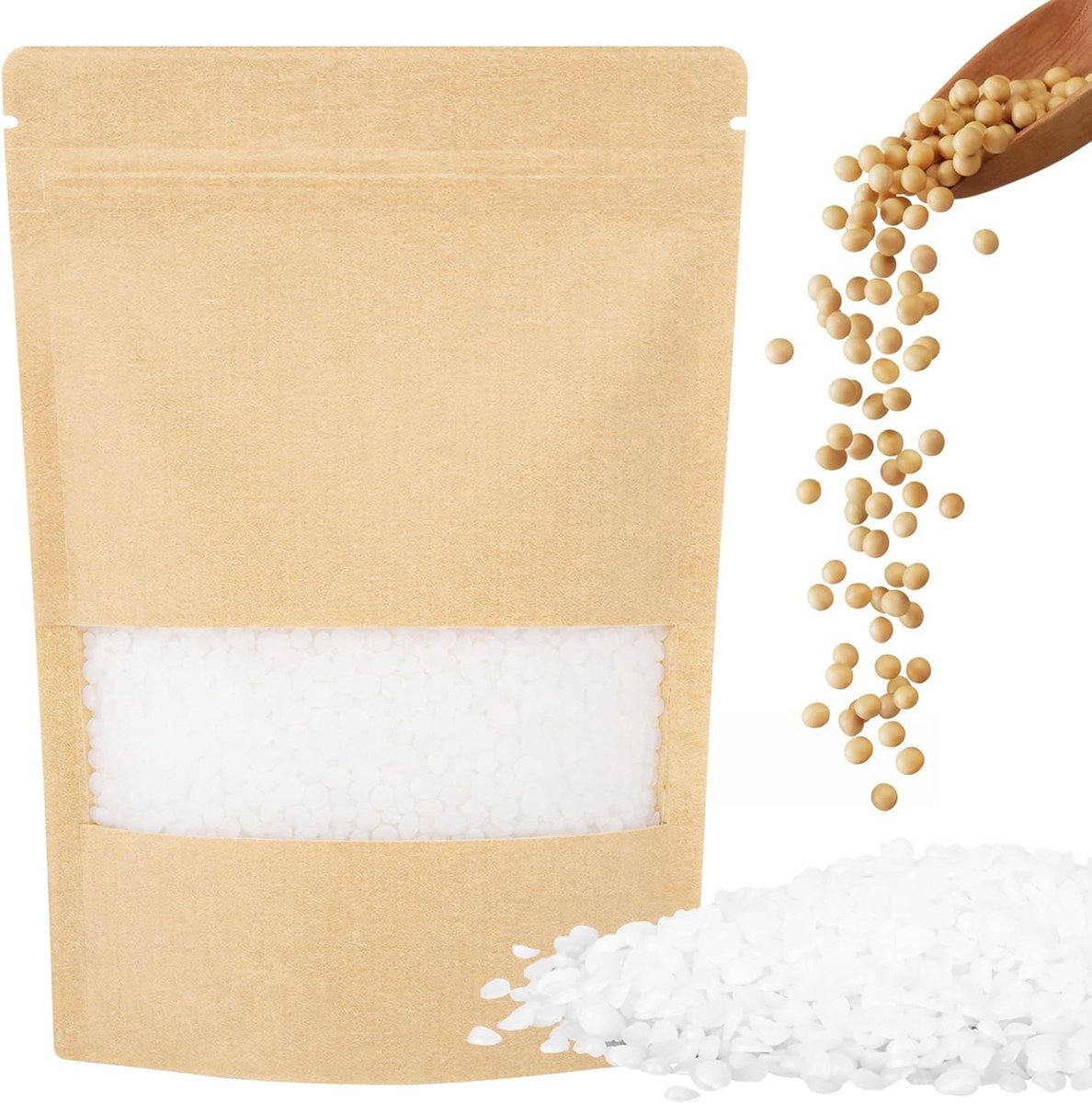 Sojawas voor kaarsen, 500 g, premium sojawas, kaarsenwas om te gieten, sojawas voor kaarsen, sojawas voor het maken van kaarsen