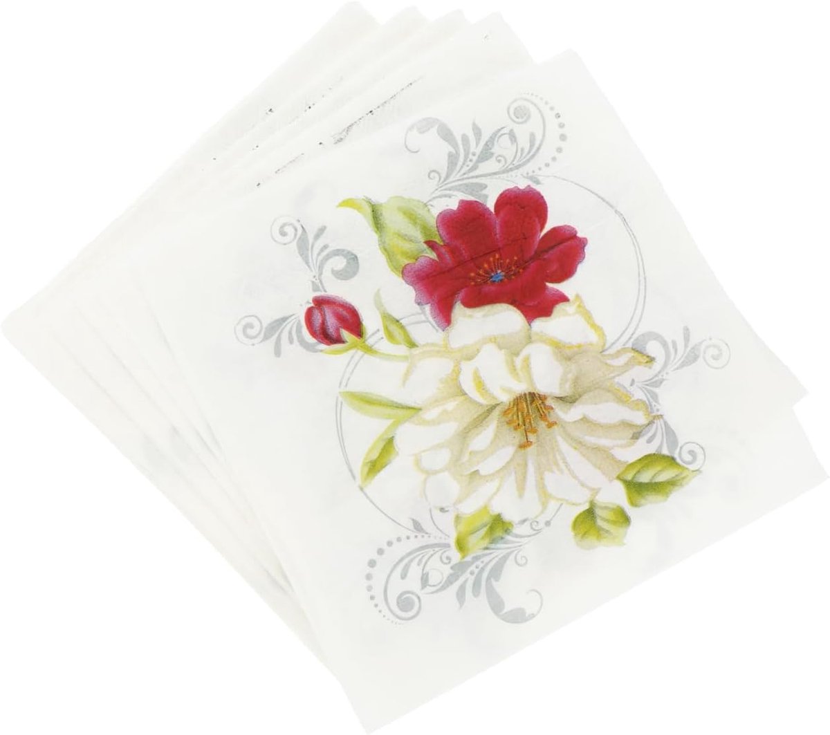 80 Stuks Geel Papieren Servetten Papieren Servetten Tafeldecoraties Bloemen En Goud Servetten Wegwerp Bruiloft Servetten Bloemen