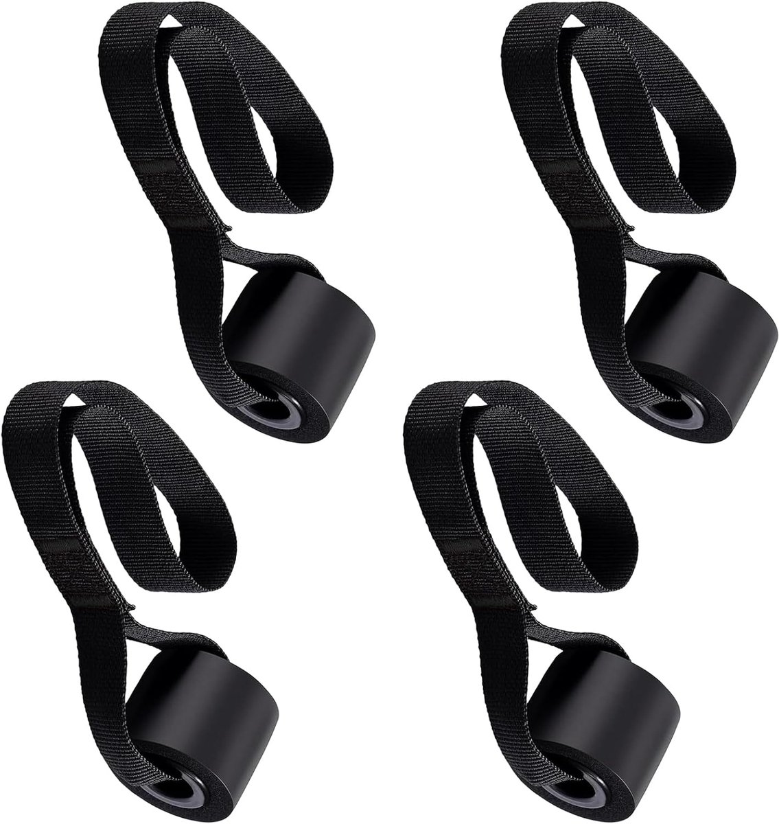 4 stuks deurankers voor fitnessbanden, deurbevestiging voor fitnessbanden | Deurbevestiging voor weerstandsbanden, weerstandsbanden, zwart, sling trainer en optrekbanden