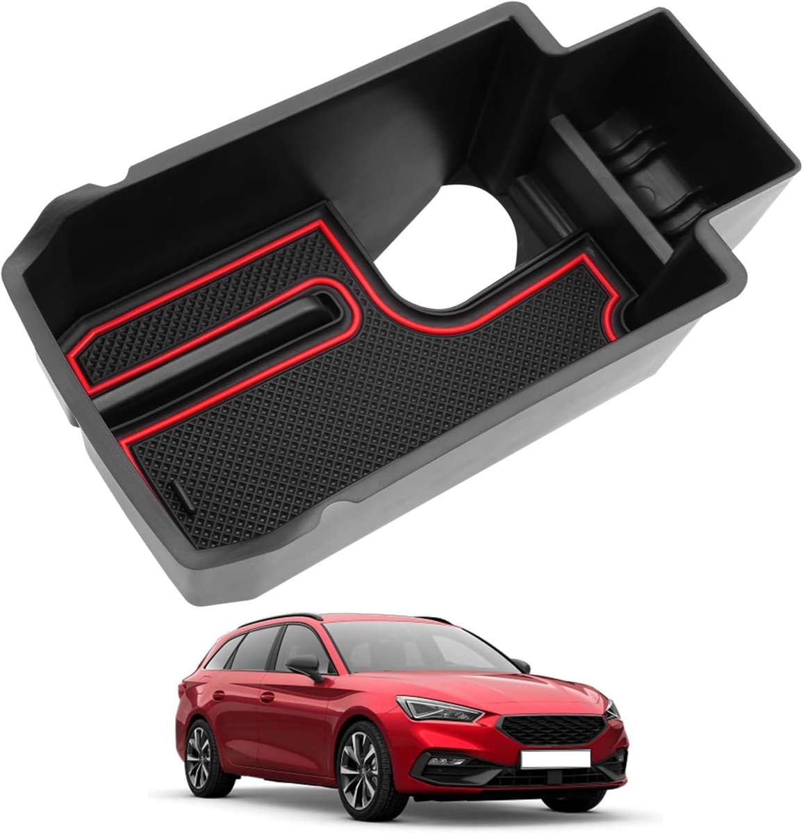 Center Console Storage Compartment for Seat Leon MK4, Cupra Formentor 2020-2024, 2025, Armrest Storage Space with - ShopVlot