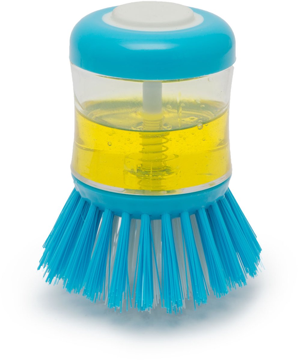 Vaatwasborstel met afwasmiddeldispenser - blauw 1 Stuks [57310]