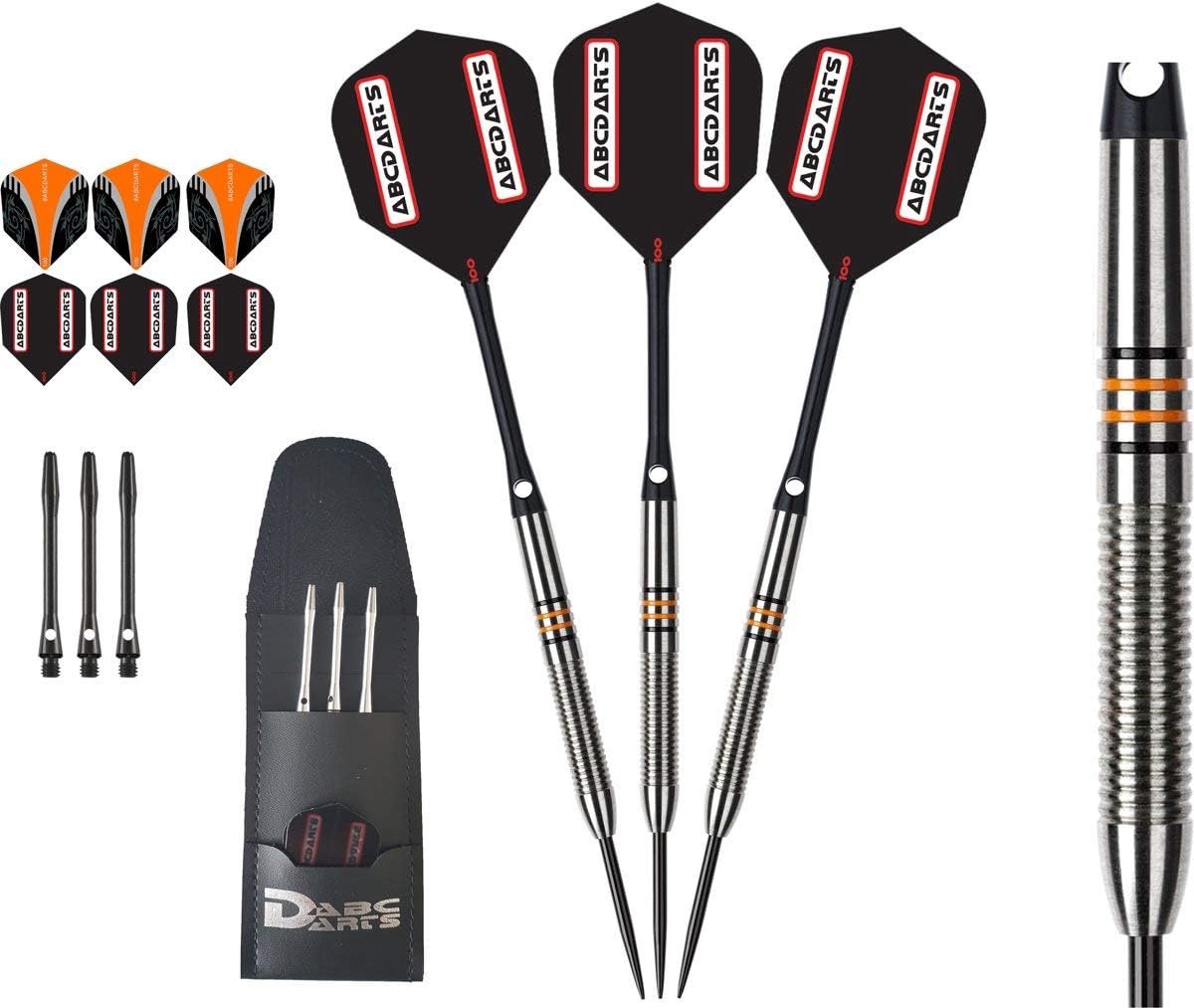 Darts 22 - 90% tungsten - zwart/oranje/zilver - optimale balans en precisie - ShopVlot