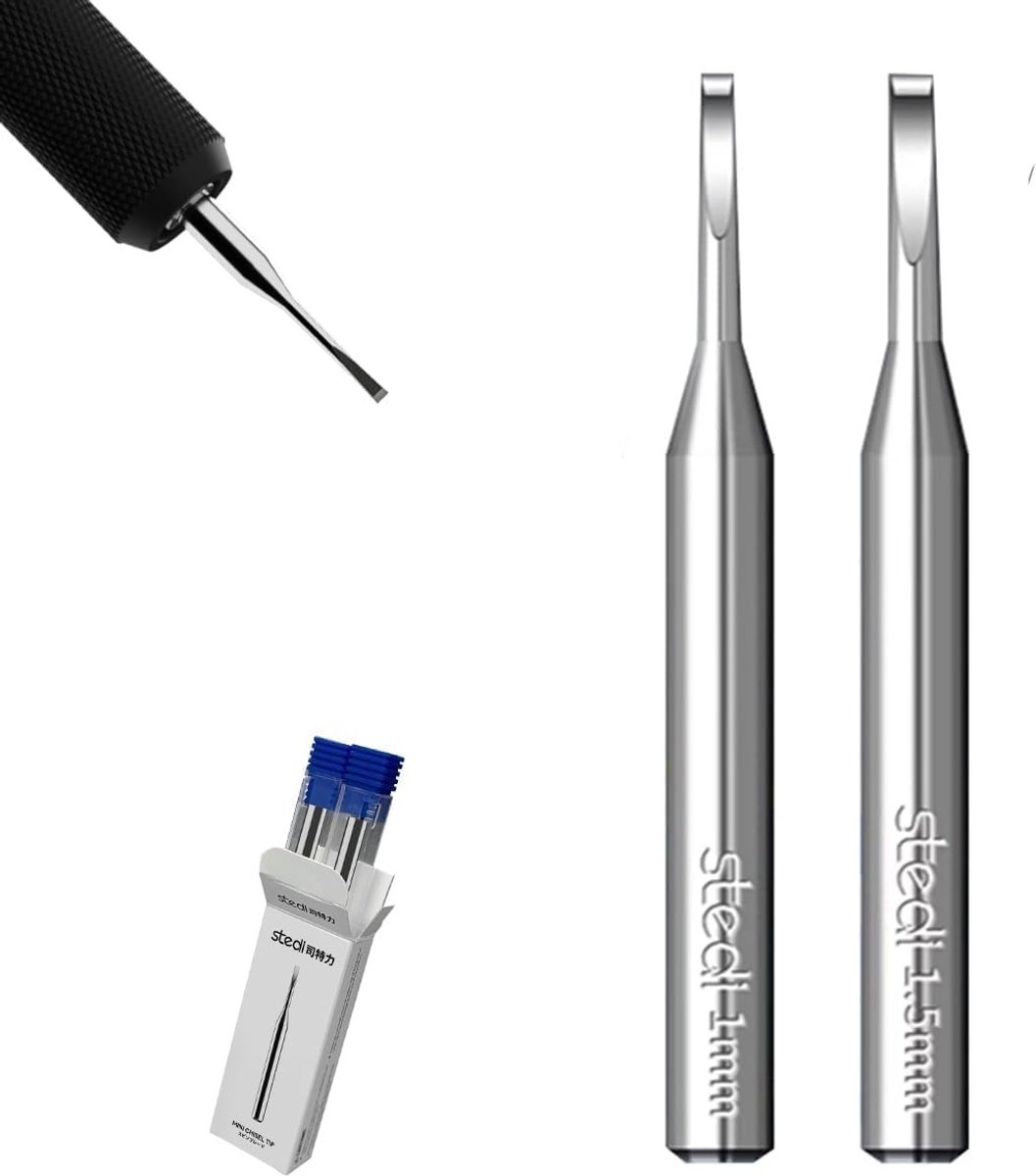 Model Scriber Blades 2mm - Tungsten Stalen Messen - Vervangbare Scriber Mesjes - Perfect voor Modelbouw - ShopVlot