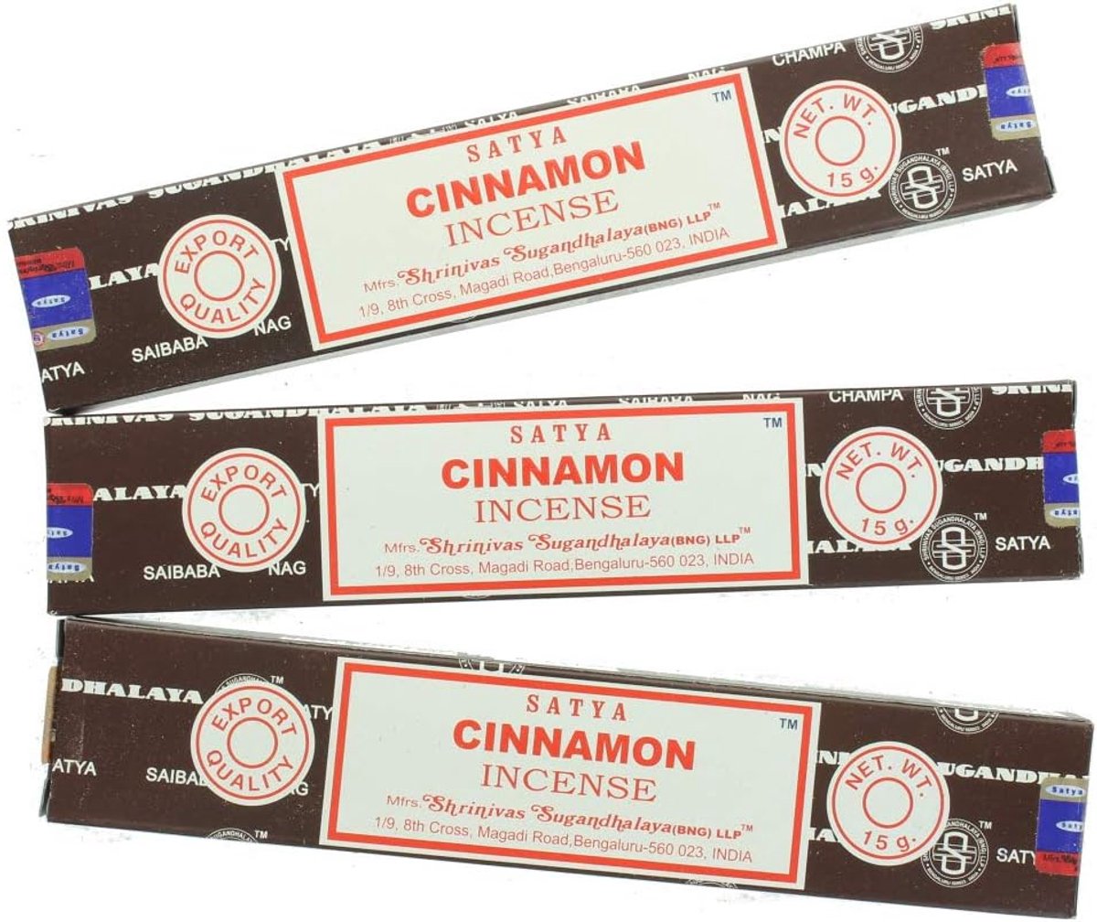 Wierookstokjes - 3 pakken - Nag Champa - Cinnamon geur - Creëer een rustgevende sfeer - ShopVlot