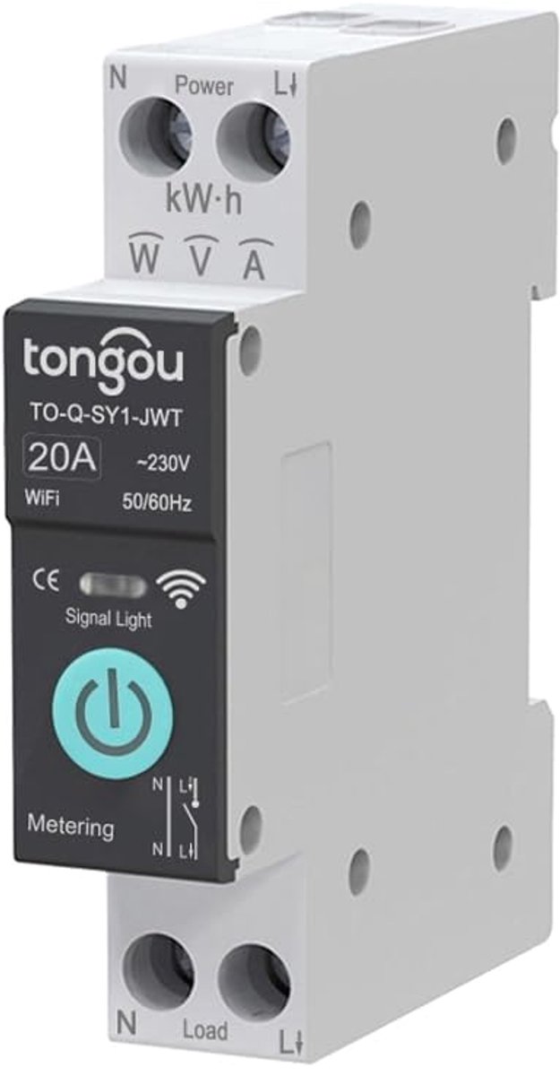 Slimme schakelaars 20A met meting - Zigbee technologie - Draadloze bediening - Beheer je apparaten overal - ShopVlot