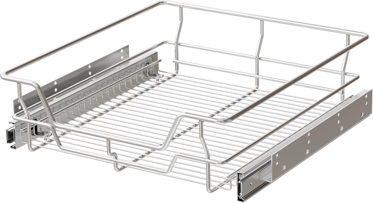 Uittrekbare lade 50 cm - chroom - uitbreidbare set - optimaal ruimtegebruik - ShopVlot