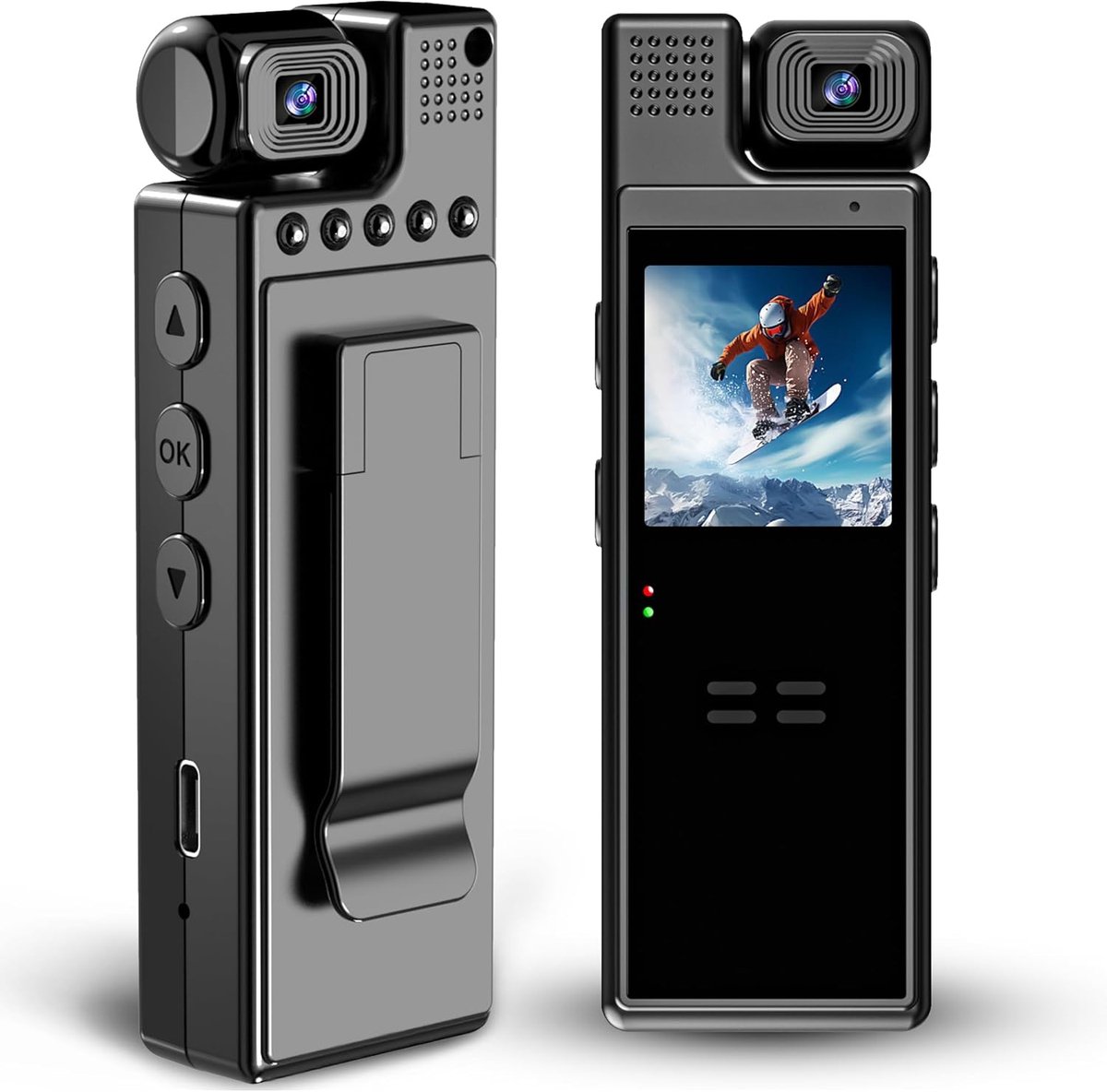 Mini body sportcamera 1080P - 180° roterende lens - bewegingsdetectie - ideaal voor avontuurlijke opnames - ShopVlot