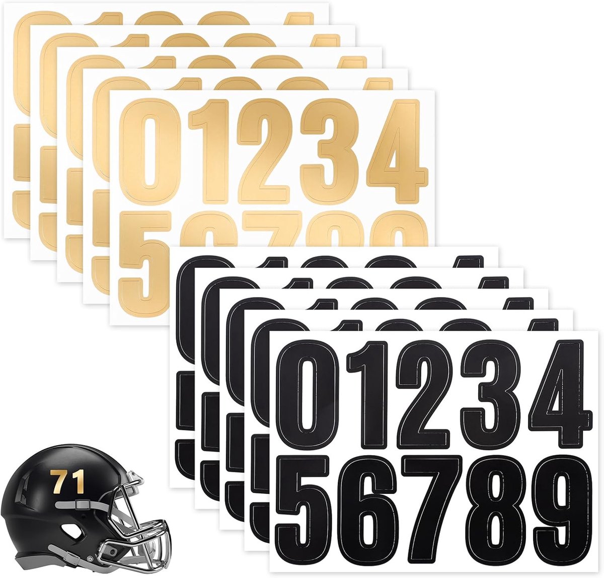 Nummerstickers 3.8cm - Zelfklevend Vinyl - Waterdicht en Oliebestendig - Perfect voor Postbus en Sporthelmen - ShopVlot