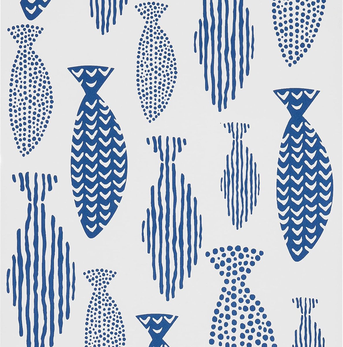 Behang zelfklevend blauw 44,5 x 1000 cm - kunststof vinylfolie - motief vis - eenvoudig te installeren - ShopVlot