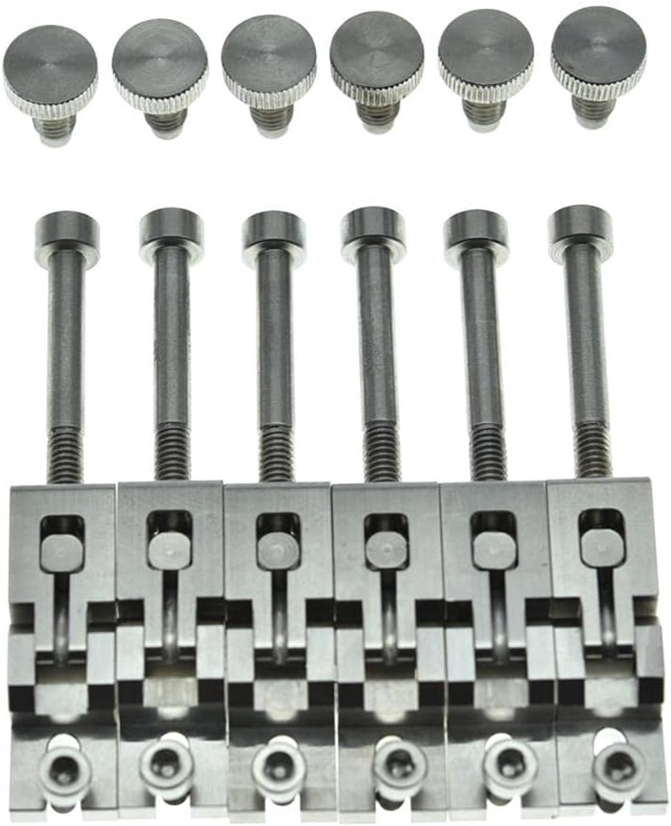 Gitaren Tremolo Brug Zadel Set - RVS Dubbel Locking - Verhoogt Sustain en Tuning Stabiliteit - 6 Stuks - ShopVlot