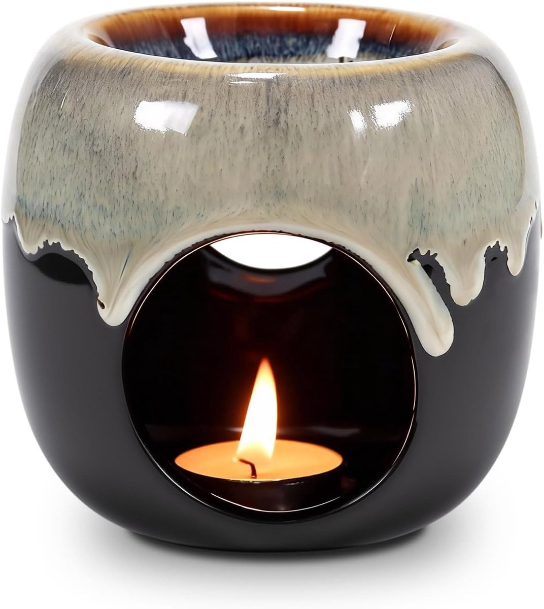Aroma lamp - keramisch - blauw - sfeervolle geurverspreiding - ShopVlot