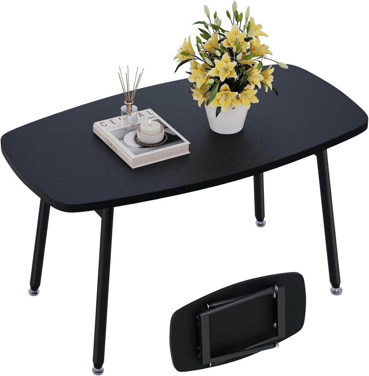 Vouwtafel 80 x 40 cm - Zwart - Opvouwbaar - Ideaal voor buitengebruik - ShopVlot