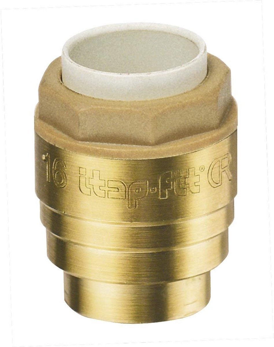 Koppeling eindstuk Cu-buis Ø 18mm - Messing - DVGW goedgekeurd - Voor drinkwaterinstallaties - ShopVlot