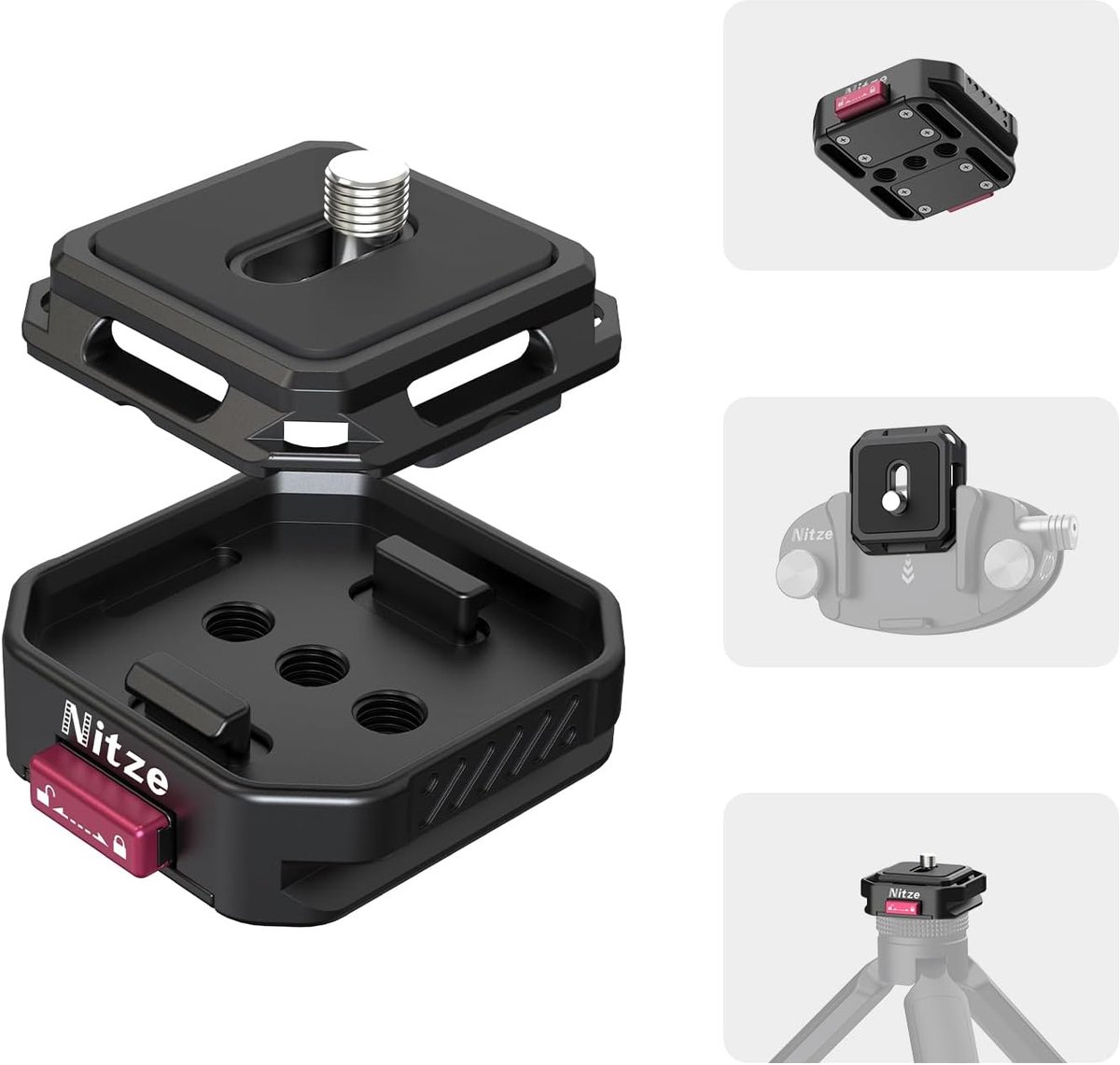 Quick Release Plate - Arca Swiss QR Plate - 10kg draagvermogen - Geschikt voor DSLR en action camera - ShopVlot