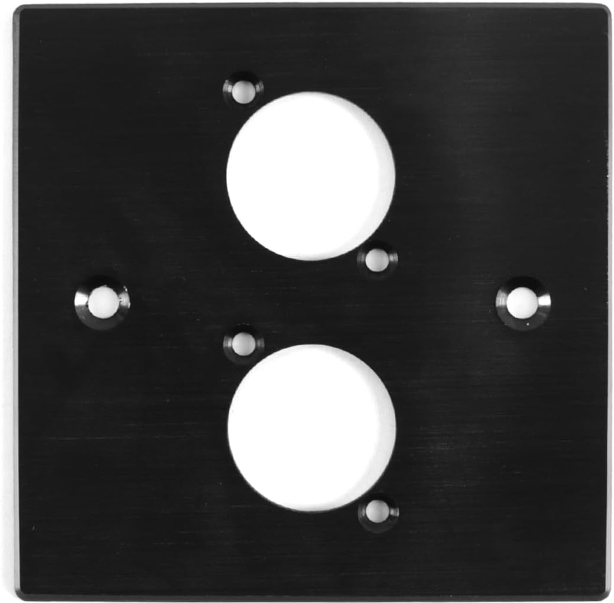 Wandplaat 86x86mm - Geborsteld aluminium - 2 gaten voor Neutrik HDMI USB RJ45 BNC RCA XLR - ShopVlot