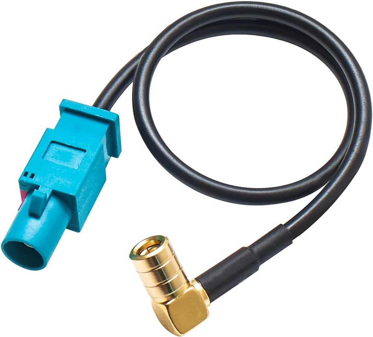 DAB antenne verlengkabel 20cm - RG174 Fakra male naar SMB female - lage verlies - ideaal voor DAB/FM autorradio - ShopVlot