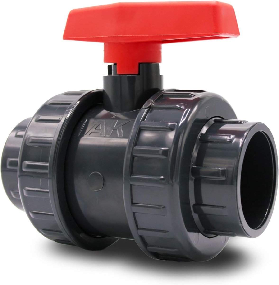 PVC kogelklep 50 mm - dubbele koppeling met lijmsokken - betrouwbaar afsluiten - voor zwembad en vijver - ShopVlot