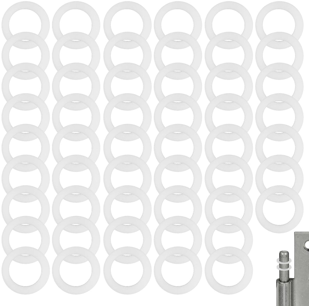 Plastic montage ringen 10.16 mm - set van 66 stuks - duurzaam materiaal - ideaal voor deur scharnieren - ShopVlot