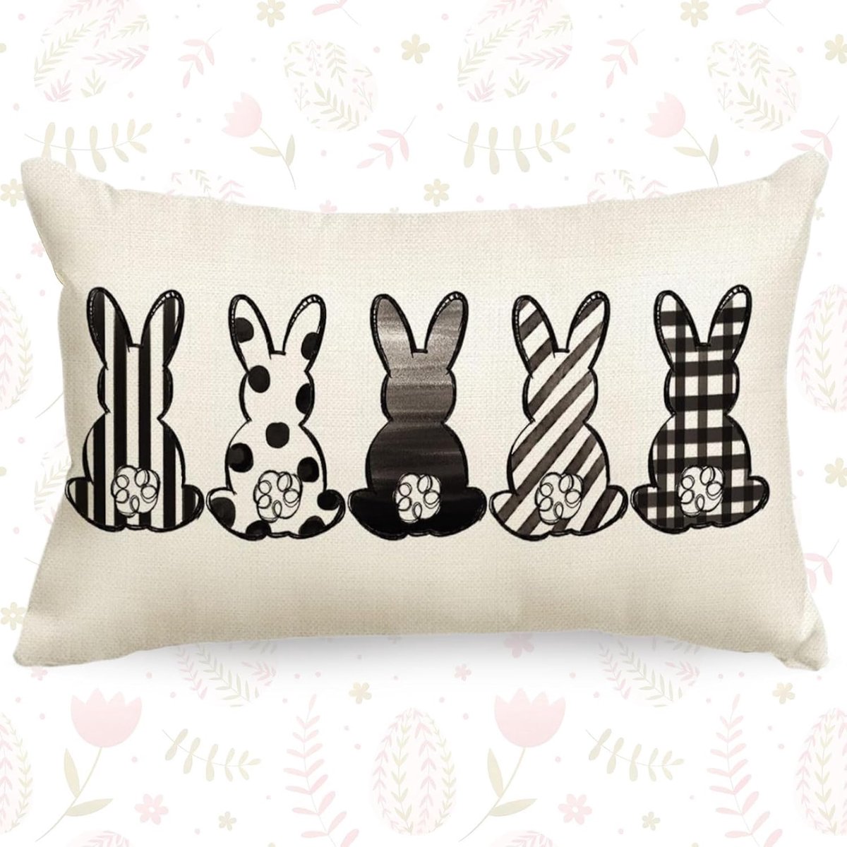 Kussenhoes Pasen 30 x 50 cm - Buitenbunny Motief - Decoratief - Creëer een feestelijke sfeer - ShopVlot