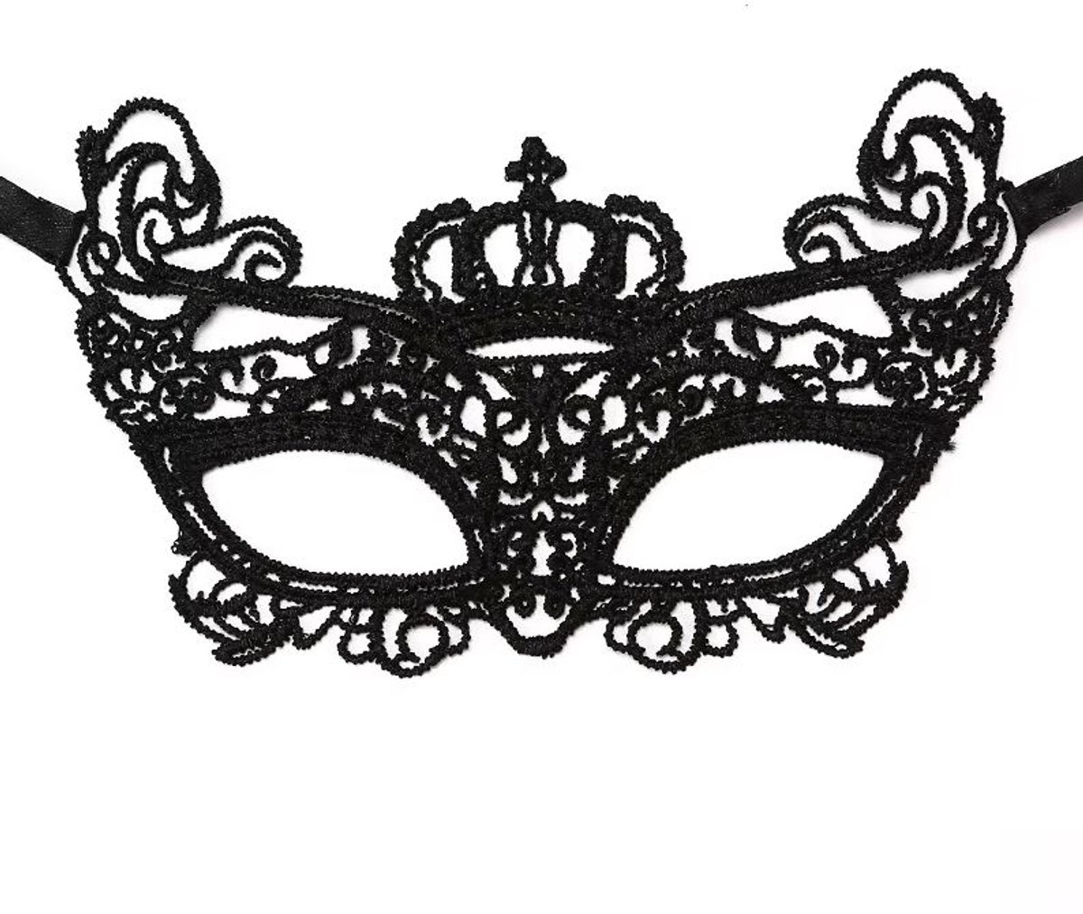 Oogmasker kant - Masker - Gemaskerd bal - Venetiaans masker - Masquerade mask - Zwart - Kant - Jonyx