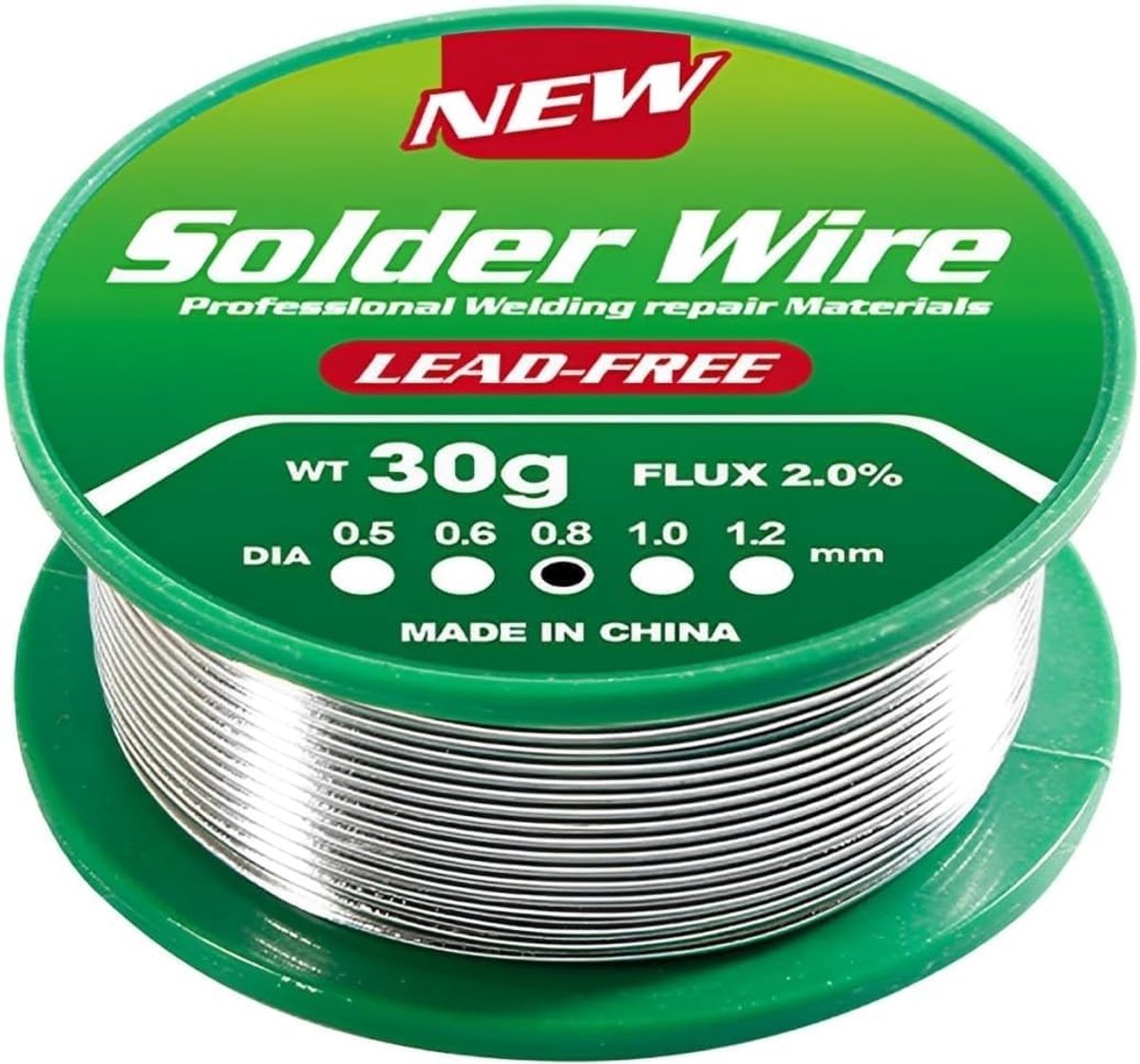 Soldeertin 0,8 mm - loodvrij - met flux - ideaal voor reparaties - ShopVlot