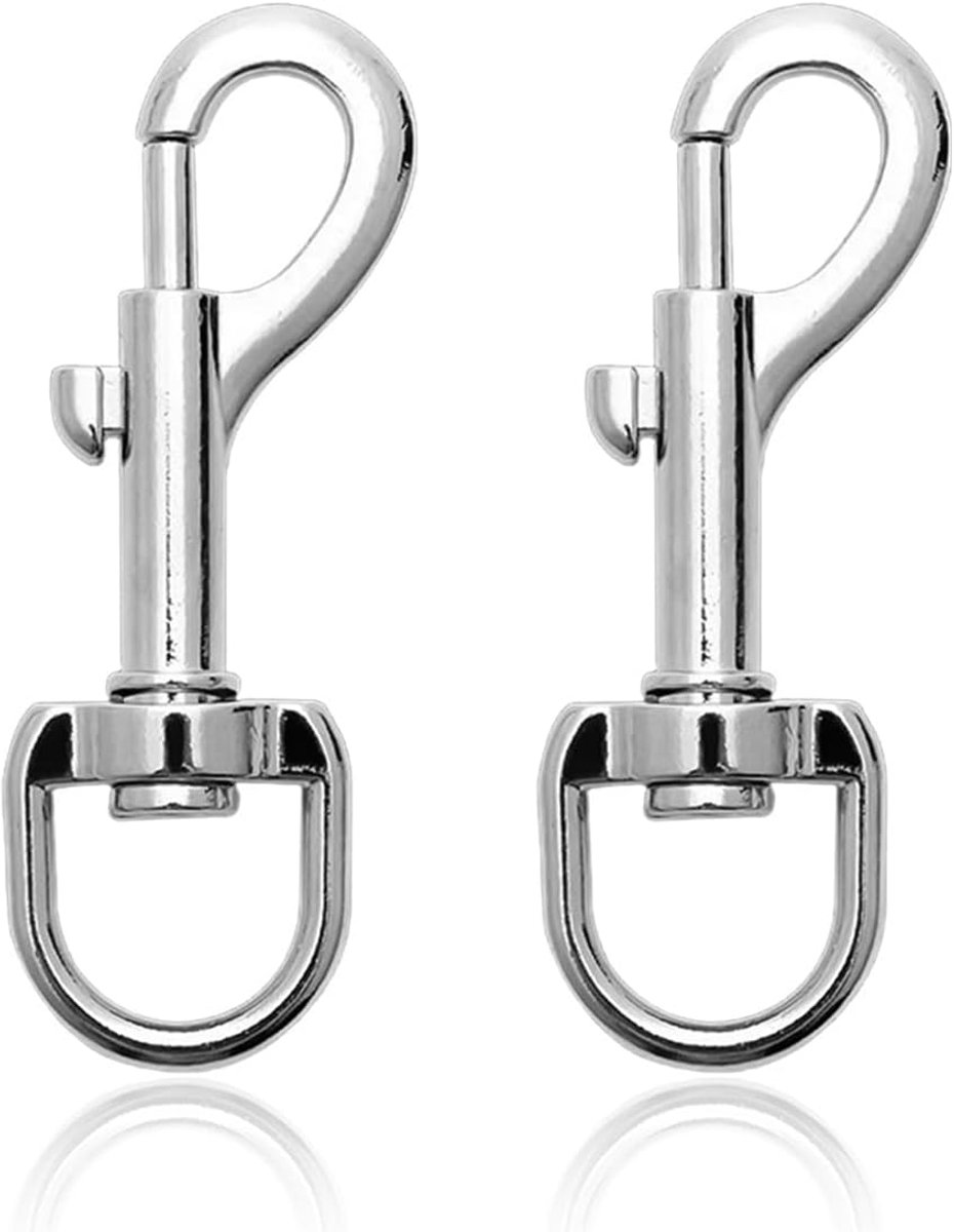 Metalen karabijnhaak 72 mm - draaibare haak - versterkte verbinding - ideaal voor sleutels - ShopVlot
