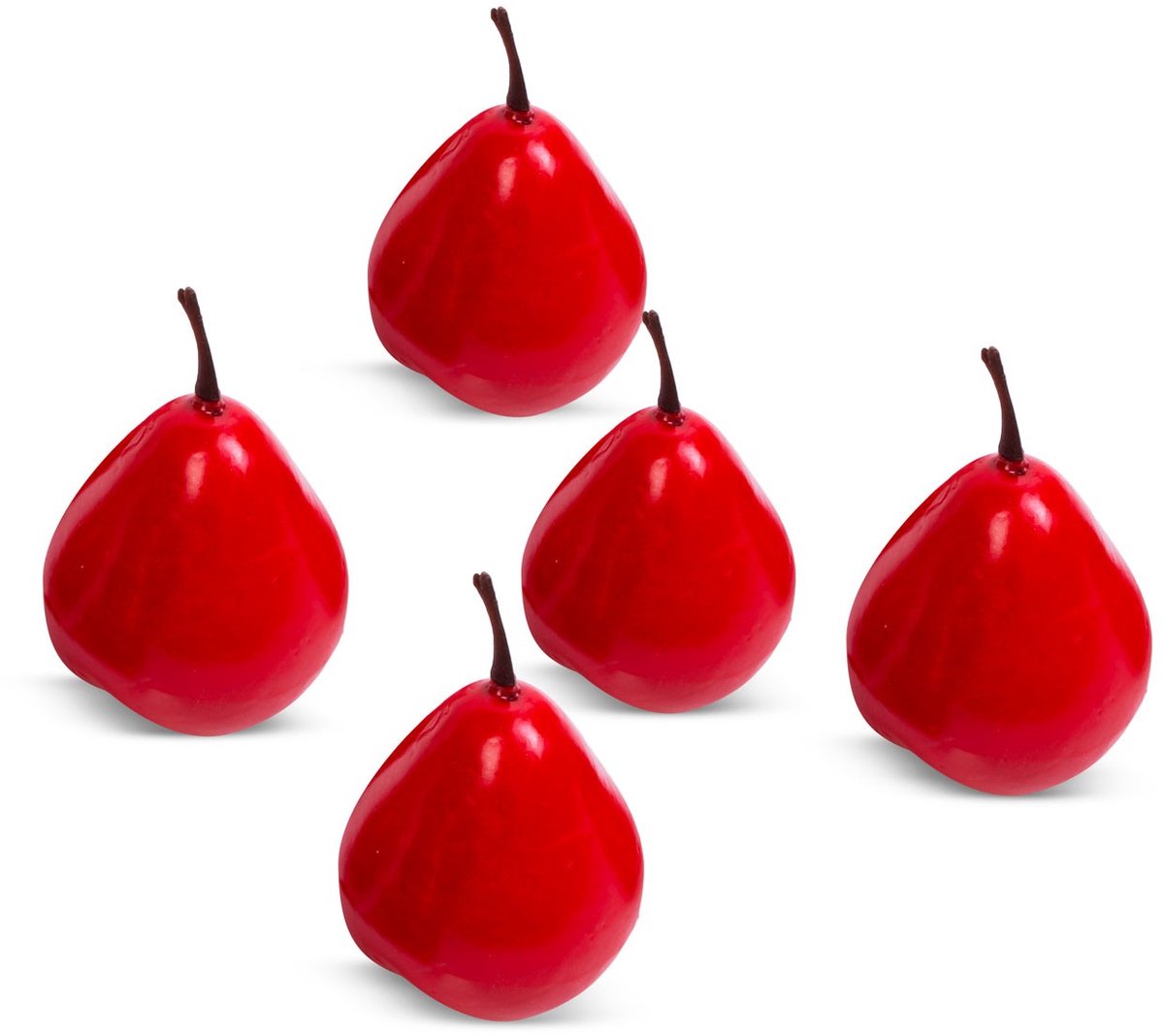Kerstdecoratie - rood fruit - 6 cm - 5 stuks / verpakking 1 Stuks [58550]