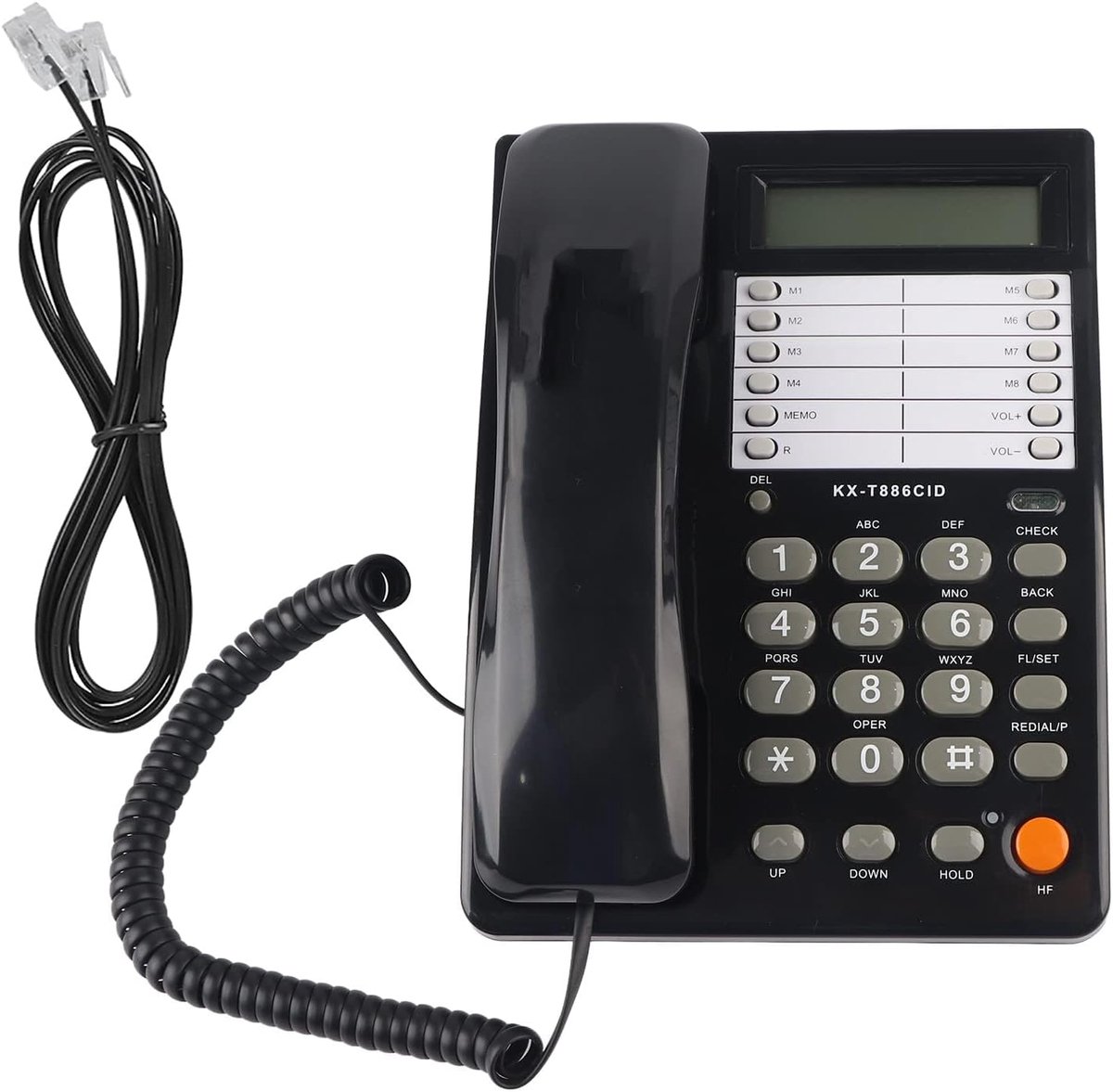 Vaste Telefoon met Antwoordapparaat - Elastische Kabel - DTMF/FSK - Geschikt voor Thuis en Hotel - ShopVlot