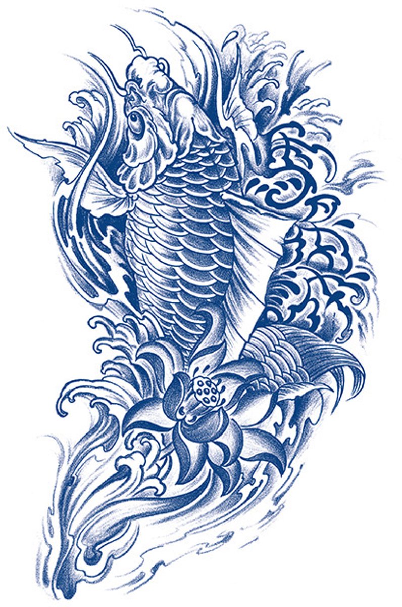 Tijdelijke tattoo Bloemen abstract 2 weken