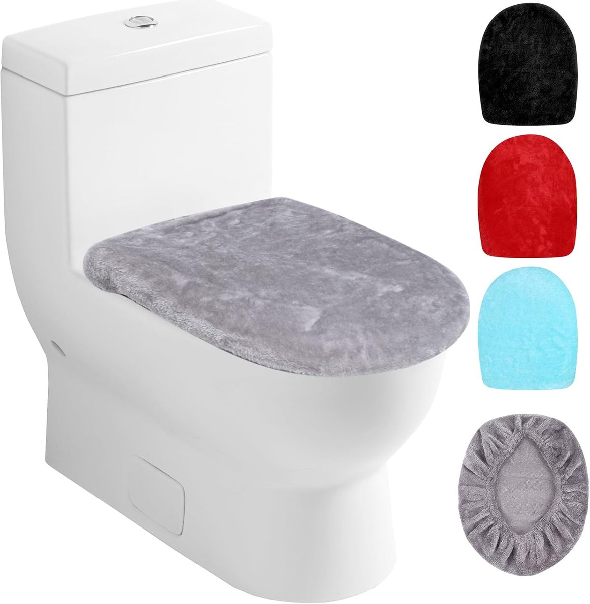 WC-dekselhoes 4 stuks - zachte toiletdekselhoes - elastische bodem - extra comfort voor je badkamer - ShopVlot