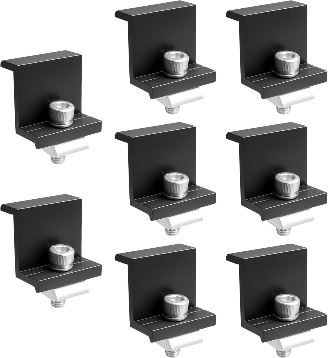 Solar Panel Houder Eind Klemmen 8 Stuks - Aluminium - Weerbestendig - Eenvoudige installatie - ShopVlot