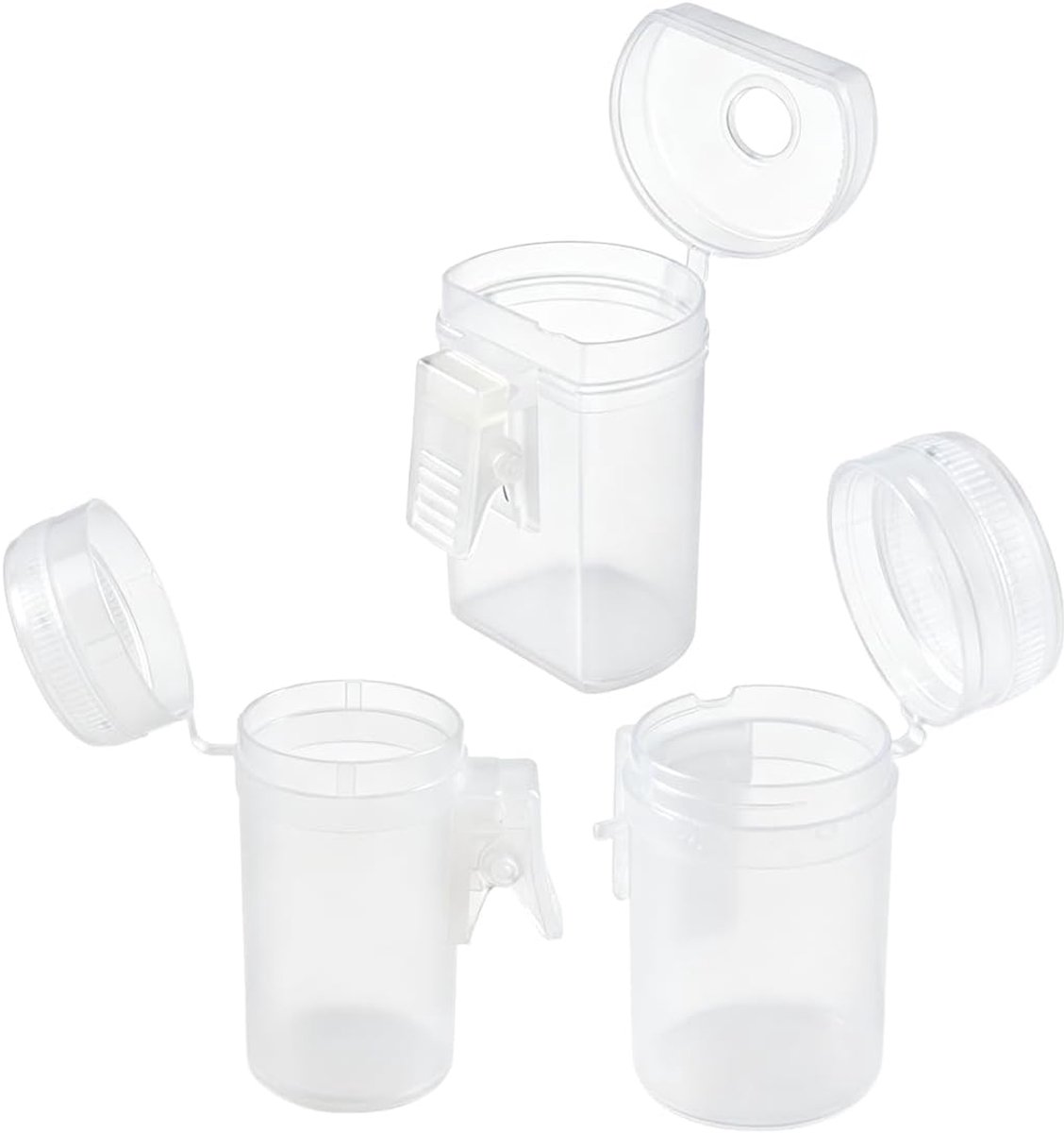 Klem Type Aas Cup met Roterend Deksel - Transparante Witte Hengel Clip - Veilig klemontwerp - ShopVlot